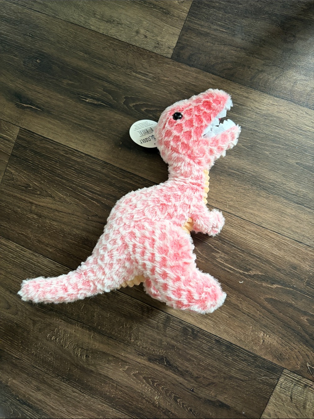 Plush Pink Dinosaur Toy for sensory playing